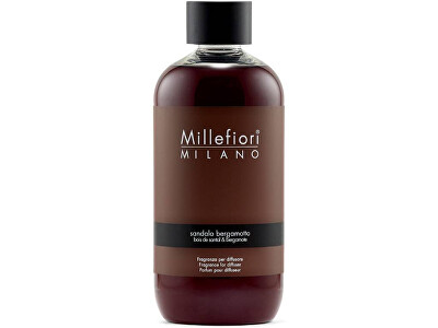 Millefiori Milano - Rezervă de umplere pentru difuzorul de aromă Natural Santal și bergamotă 250 ml