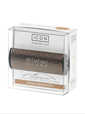 Millefiori Milano - Parfum de mașină Icon Metal Shades Lemn de santal și bergamotă 47 g.