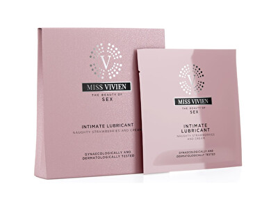 Miss Vivien - Jednorázový lubrikační gel Strawbery & Cream (Intimate Lubricant) 3 x 6 ml