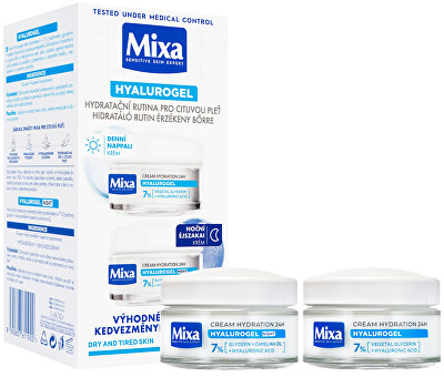 Mixa - Dárková sada hydratační pleťové péče Hyalurogel Duo