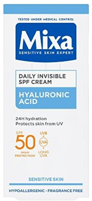 Mixa - Denní hydratační pleťový krém SPF 50 (Daily Invisible SPF Cream) 50 ml