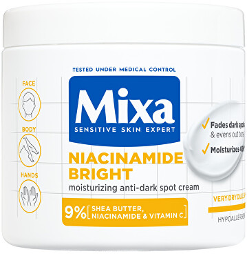 Mixa - Hydratační krém proti tmavým skvrnám Niacinamide Bright (Moisturizing Anti-Dark Spot Cream) 400 ml