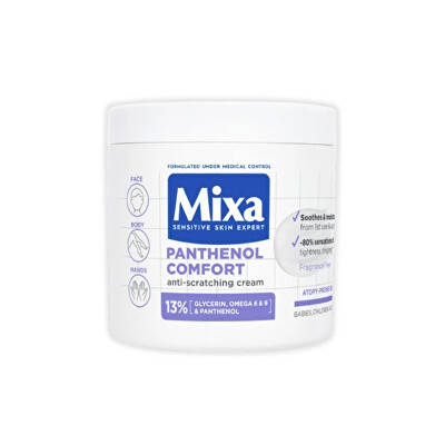 Mixa - Obnovující tělová péče pro pokožku se sklonem k atopii Panthenol Comfort (Anti-Scratching Cream) 400 ml