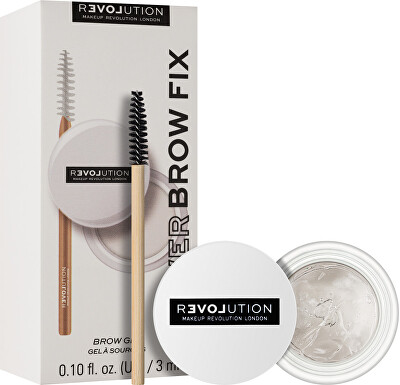 Revolution - Fixační gel na obočí Relove Power Brow Fix Clear (Brow Gel) 3 ml