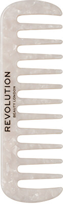 Revolution Haircare - Hřeben pro kudrnaté a silné vlasy Natural Curl Wide (Tooth Comb White)