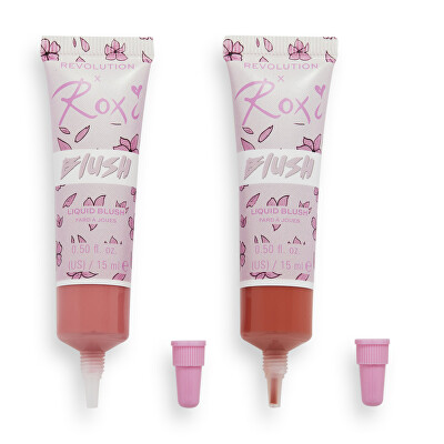 Revolution - Sada tekutých tvářenek X Roxi (Cherry Blossom Liquid Blush Duo) 2 x 15 ml