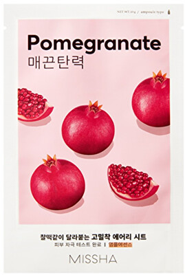 Missha - Zpevňující pleťová maska Pomegranate Airy Fit (Sheet Mask) 19 ml