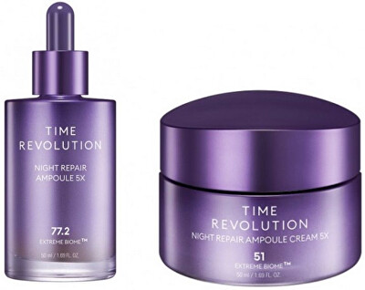 Missha - Dárková sada Time Revolution Night Repair Ampoule & Cream Duo