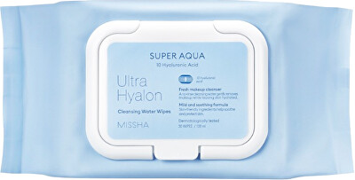 Missha - Odličovací pleťové ubrousky Super Aqua Ultra Hyalon (Cleansing Water Tissue) 30 ks