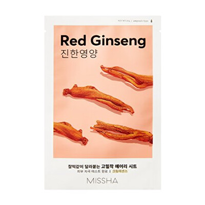 Missha - Vyživující plátýnková pleťová maska Red Ginseng (Airy Fit Sheet Mask) 19 g