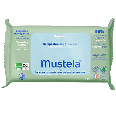 Mustela - Baba nedves törlőkendő Cleansings Wipes 60 db