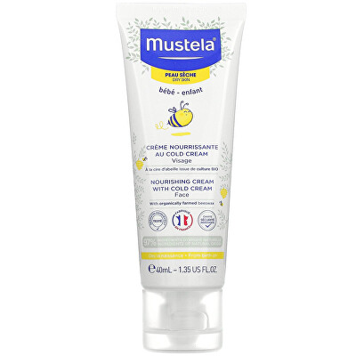 Mustela - Dětský vyživující krém na obličej se včelím voskem pro suchou pleť (Nourishing Face Cream with Cold Cream) 40 ml