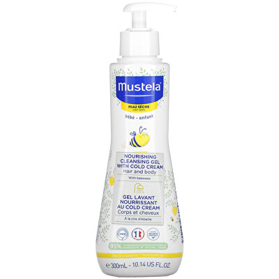Mustela - Dětský vyživující čisticí gel se včelím voskem pro suchou pokožku (Nourishing Cleansing Gel with Cold Cream) 300 ml