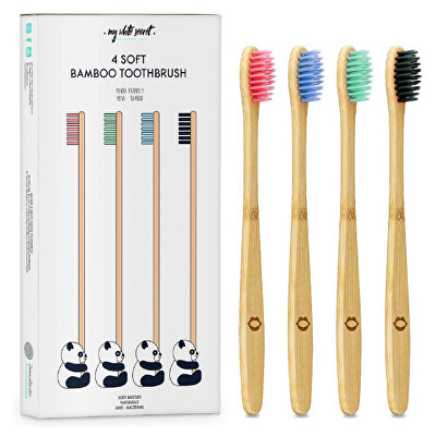 My White Secret - Bambusový zubní kartáček (Bamboo Toothbrush) 4 ks