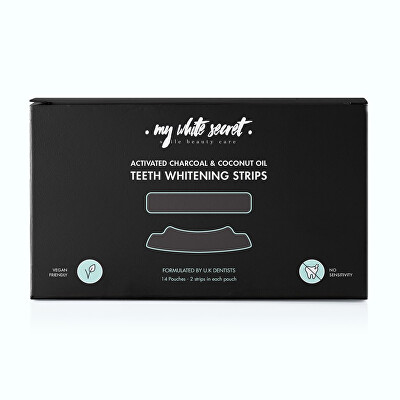 My White Secret - Bělicí pásky na zuby s aktivním uhlím Whitening Strips 14 ks