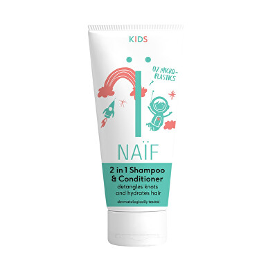 NAÏF - Dětský šampon a kondicionér 2v1 pro snadné rozčesávání Baby & Kids (2in1 Shampoo & Conditioner) 200 ml