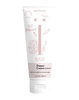 NAÏF - Krém na opruzeniny bez parfemace pro děti a miminka Baby & Kids (Diaper Cream 0% Perfume) 75 ml