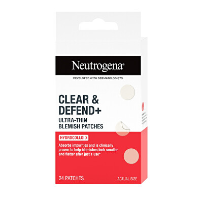 Neutrogena - Ultratenké náplasti na nedokonalosti pleti Clear & Defend+ (Blemish Patches) 24 ks