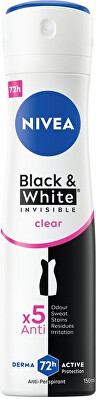 Nivea - Antiperspirant ve spreji Invisible For Black & White Clear 150 ml