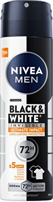 Nivea - Antiperspirant ve spreji Men Invisible Black & White Ultimate Impact 150 ml