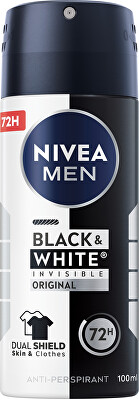 Nivea - Antiperspirant v spreji pre mužov Invisible For Black & White (Antiperspirant) 100 ml