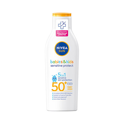 Nivea - Intenzív naptej SPF 50 Sun Kids (Pure & Sensitive Sun Lotion) 200 ml