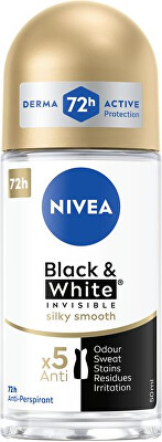 Nivea - Kuličkový antiperspirant bez alkoholu Invisible Black & White Silky Smooth 50 ml