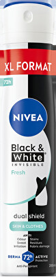 Nivea - Black & White Invisible Fresh (Anti-perspirant) 200 ml izzadásgátló spray