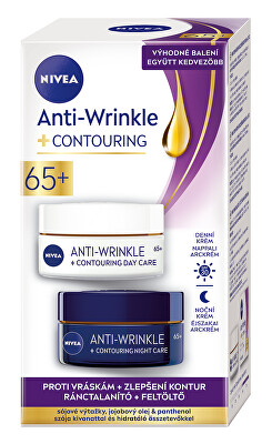 Nivea - Dárková sada pro zlepšení kontur zralé pleti 65+ Anti-Wrinkle