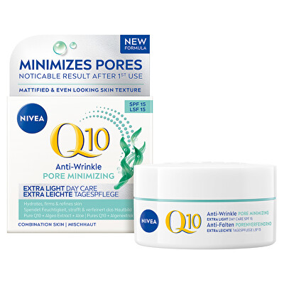 Nivea - Denní krém SPF 15 Q10 Anti-Wrinkle Pore Minimizing (Day Care) 50 ml