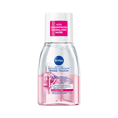 Nivea - Dvoufázový odličovač očí Rose Touch (Waterproof Eye Make-Up Remover) 100 ml