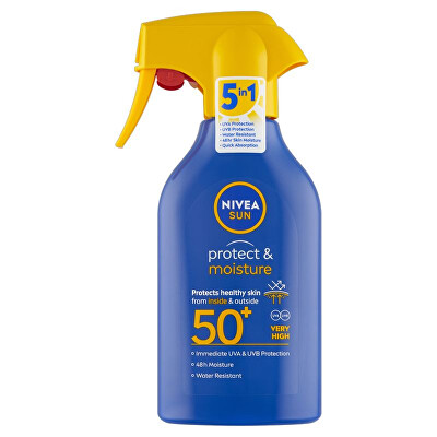 Nivea - Hydratační sprej na opalování s pumpičkou SPF 50+ Sun (Protect & Moisture Spray) 270 ml
