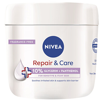 Nivea - Hydratační tělový krém pro citlivou pokožku Repair & Care 400 ml