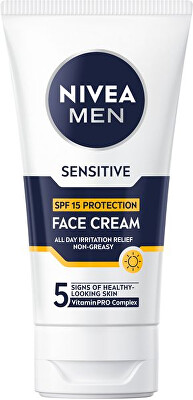 Nivea - Ochranný pleťový krém SPF 15 Men Sensitive (Face Cream) 75 ml