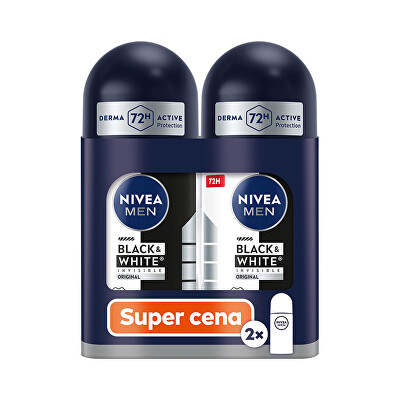Nivea - Sada kuličkových antiperspirantů Black & White Invisible Original