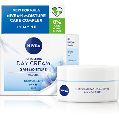 Nivea - Zvláčňující denní krém pro normální pleť SPF 15 (Refreshing Day Cream) 50 ml