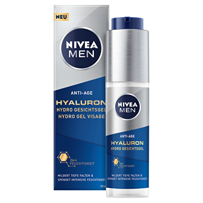 Nivea - Osvěžující pleťový gel Nivea Men Hyaluron Anti-Age (Hydro Gel Visage) 50 ml