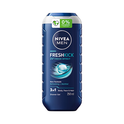 Nivea - Sprchový gel na tvář, tělo a vlasy Men Fresh Kick 250 ml