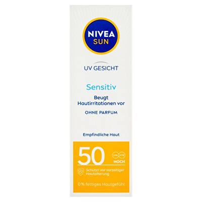 Nivea - Pleťový krém na opalování pro citlivou pleť Sensitive SPF 50 (Sun Allergy Protection) 50 ml