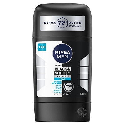 Nivea - Tuhý antiperspirant Black & White Invisible Fresh 50 ml