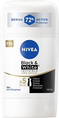Nivea - Tuhý antiperspirant Black & White Invisible Silky Smooth 50 ml
