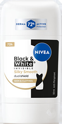 Nivea - Tuhý antiperspirant Black & White Invisible Silky Smooth 50 ml