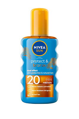 Nivea - Olej na opalování ve spreji podporující zhnědnutí SPF 20 Sun (Protect & Bronze Oil) 200 ml