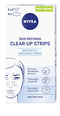 Nivea - 2. JAKOST -  Osvěžující čisticí pleťové náplasti (Refining Clear-Up Strips) 6 ks