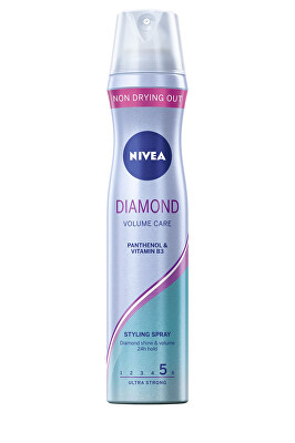 Nivea - Pečující lak na vlasy pro oslňující lesk vlasů Diamond Volume Care (Styling Spray) 250 ml