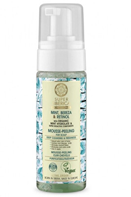 Natura Siberica - Peelingová pěna pro pokožku hlavy Super Siberica Máta, bříza a retinol (Mousse-Peeling for Scalp) 170 ml