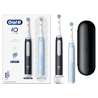 Oral B - Elektrický kartáček Series iO 3 Duo Black/Ice Blue 2 ks