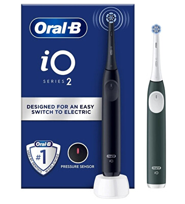 Oral B - Elektrický zubní kartáček iO2 Series Duo Pack Night Black/Forest Green 2 ks