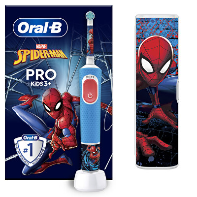 Oral B - Elektrický zubní kartáček s cestovním pouzdrem Vitality Pro Kids Spiderman