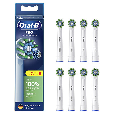Oral B - Náhradní kartáčkové hlavice Cross Action White EB50 8 ks